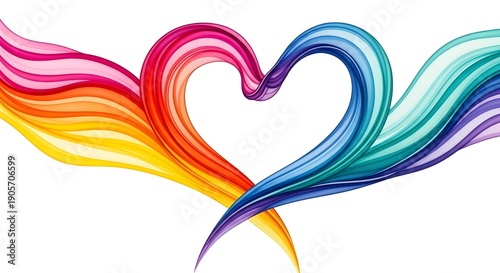 Silueta de mano colorida formando un corazón, inclusión de equidad de diversidad
