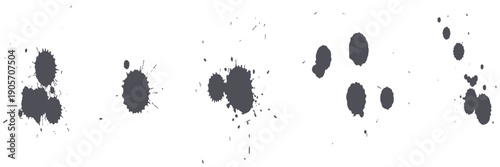 Paint splatter l set. Round splash flat collection, decorative shapes liquids.vector eps10