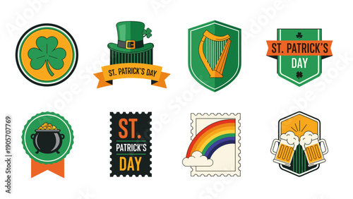 St Patrick's Day Icons: Festive Celebration of Irish Culture and Traditions