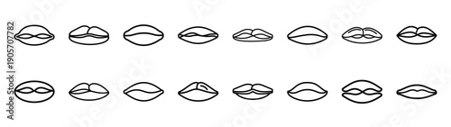 Collection of sour taste symbol different kitchen outlines silhouette icon set.