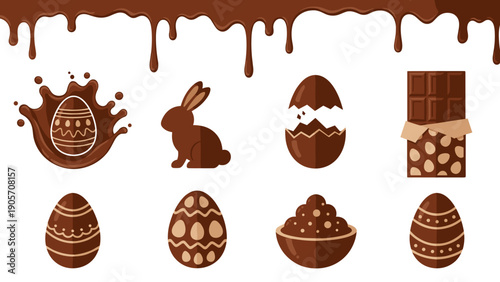 Festive Chocolate Delights: A Sweet Easter Celebration with Eggs and Bunny Treats