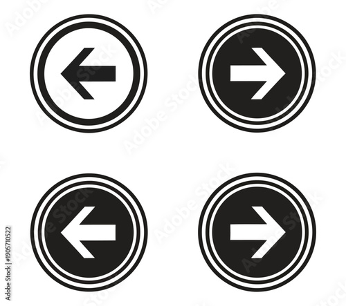 Directional arrows on road signs