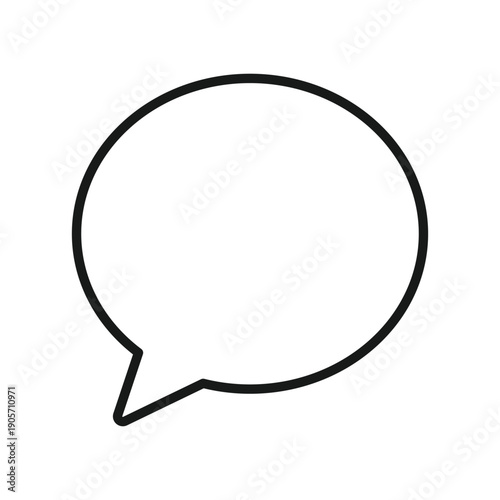 Speech bubble line icon, communication, messaging, and conversation, vector illustration.