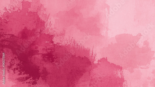 Abstract watercolor background featuring shades of pink and deep magenta hues.