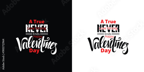 Happy Valentine's Day typography T-shirt design with a silhouette background hearts love