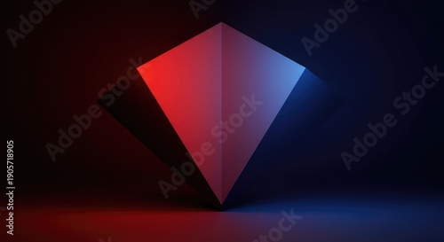 Deceptive abstract structure featuring overlapping geometric shapes in high contrast, generating a mesmerizing visual paradox ,art ,paradox ,deception