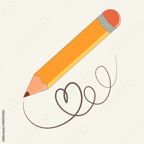 Hand-drawn pencil on a light background, pencil-drawn heart, picture for background, cover, icons