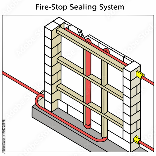 Fire Stop Sealing System for Building Penetrations