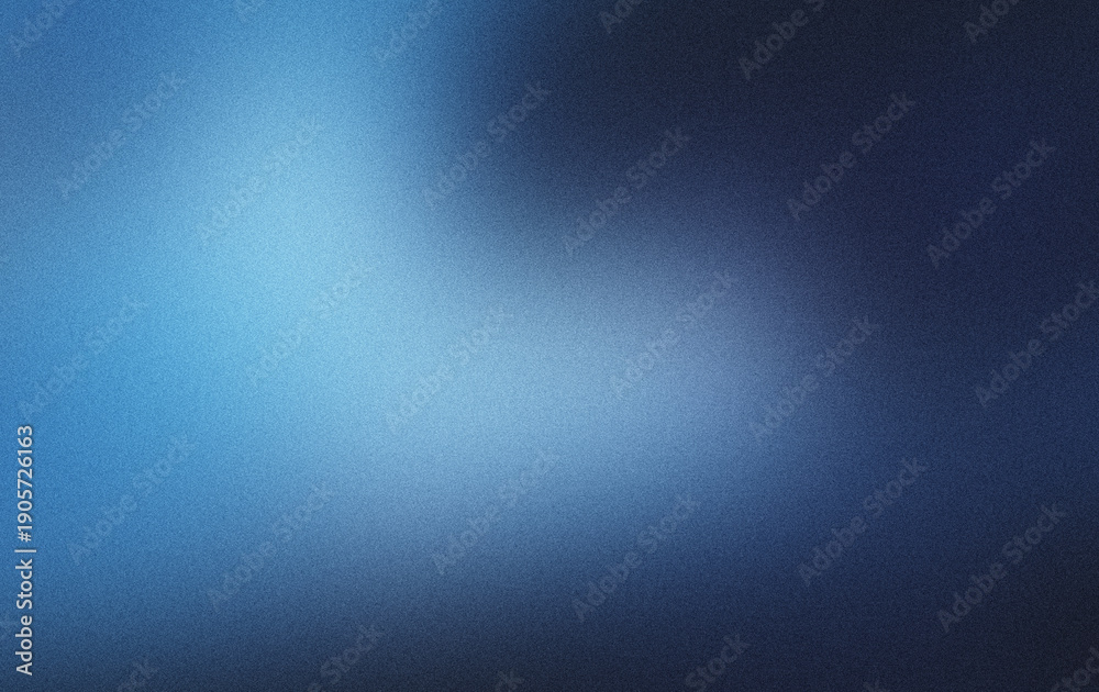 Fototapeta premium Abstract deep blue gradient background with soft grain noise texture, blurred navy light effect with grainy aesthetic and smooth subtle transition.