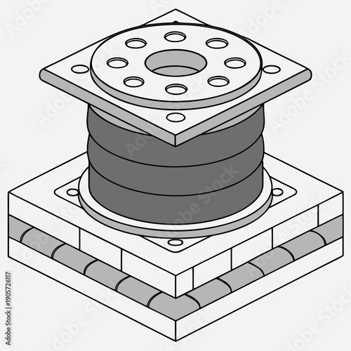 Industrial Vibration Isolator Pad for Construction Site Equipment