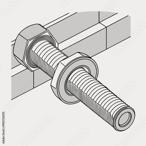 Realistic Shear Stud Connector for Steel Beams Mechanical Detail