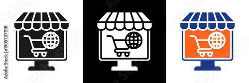 E-Commerce Icon Set Glyph Vector Illustration