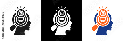 Smart Analytics Icon Set Glyph Vector Illustration