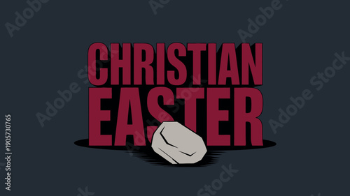 Christian Easter Resurrection Stone Religious Holiday Celebration