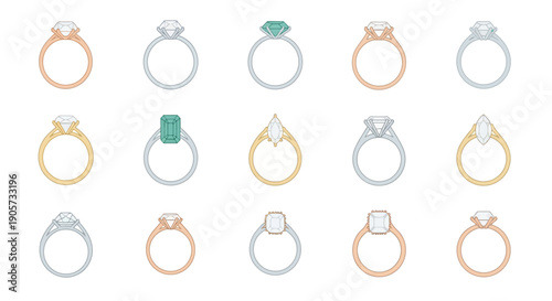 Collection of Various Ring Designs and Styles.