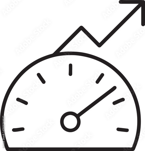Performance Analytics Dashboard and Business Growth Acceleration Icon