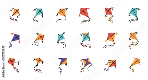 Colorful Kites Flying in the Air.