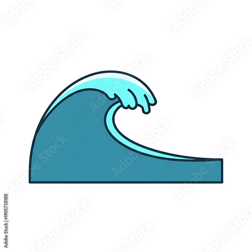 Stylized ocean wave icon representing sea and motion.