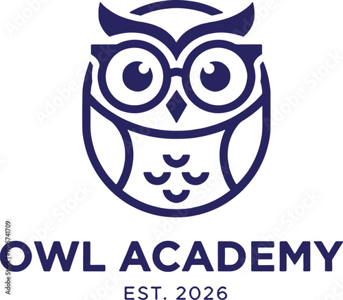 Round The logo of an Owl Adobe Illustrator Artwork