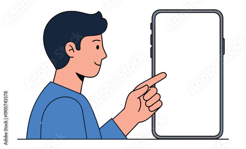 A young man setting up a daily usage limit of two hours on his smartphone, demonstrating screen time management and healthy wellbeing features for mobile application advertisements.