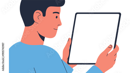 A person reviews their digital billing history on a tablet, examining subscription renewals and product purchases, suitable for financial technology, online banking, or personal finance