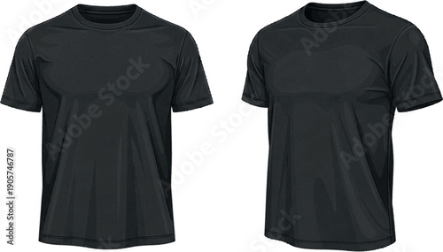 Essential black short-sleeve performance tops offering ultimate comfort and athletic versatility, perfect for an active lifestyle and everyday wear, ready for any challenge