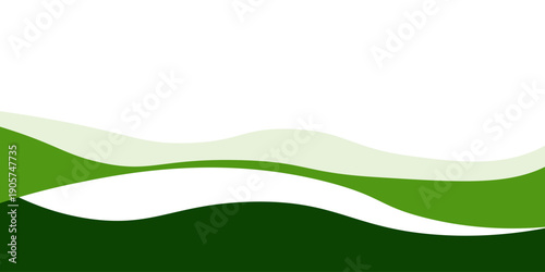 Modern green wave background  Vector green line background curve element with white space for text and message abstract