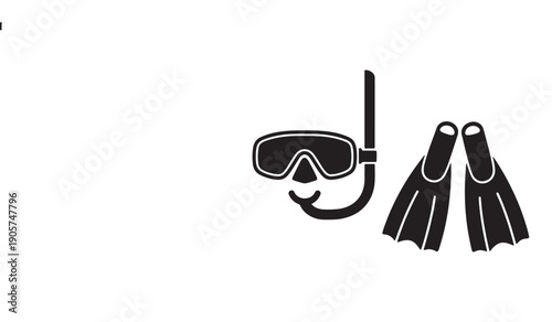 Abstract black and white vector illustration of a cartoon fan character icon design
