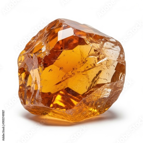 A large orange diamond on a white background