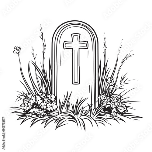Set of grave tomb silhouette vector design big pack of illustration