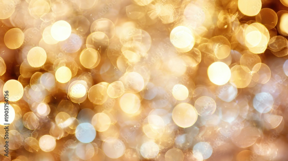 Obraz premium Golden light patterns fill the space with sparkling details and warmth