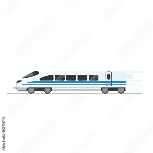 Modern High Speed Bullet Train Express for Rapid Intercity Travel