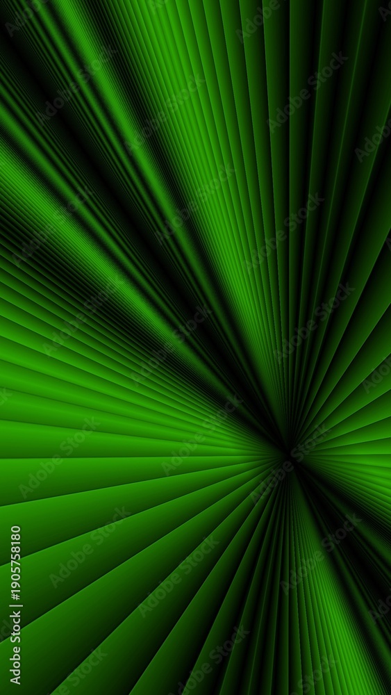 Obraz premium Sharp diagonal green blades with deep shadows. Aggressive and sleek futuristic perspective for high-end tech design.