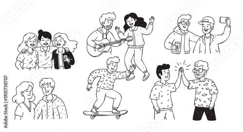 Diverse group of people enjoying various hobbies and activities together