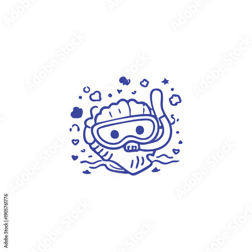 Snorkeler in the ocean