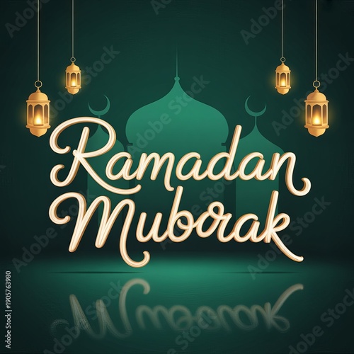 Ramadan Mubarak 2026 Bright Festive Background 