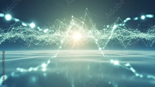 Abstract Data Visualization - A Dynamic Network of Light.