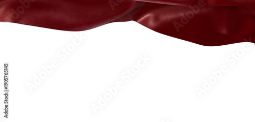 Tableau sur toile Abstract burgundy fabric over white background