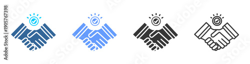  trust icon set multiple style collection