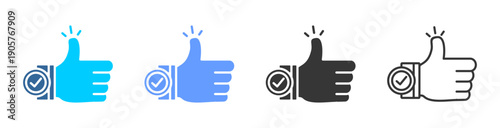 approved  icon set multiple style collection