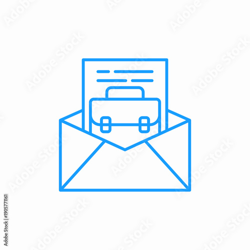 envelope briefcase document icon sign vector