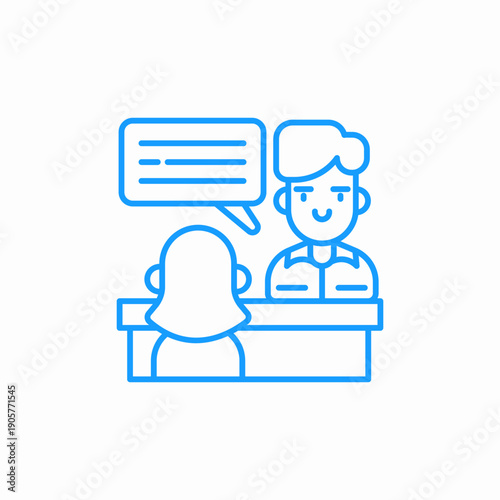 interview conversation chat icon sign vector