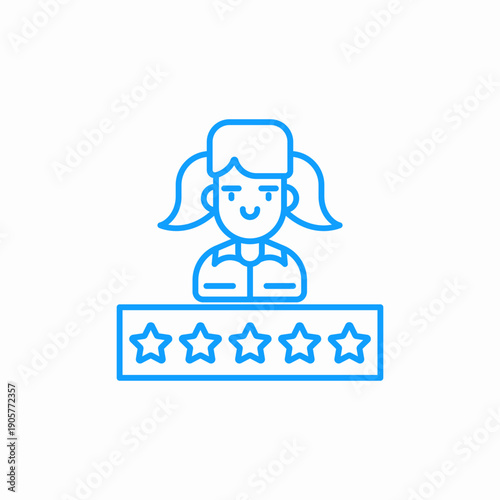 person five stars icon sign vector