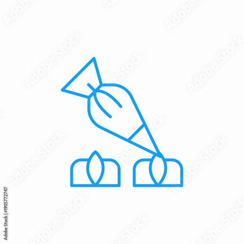 piping bag frosting icon sign vector