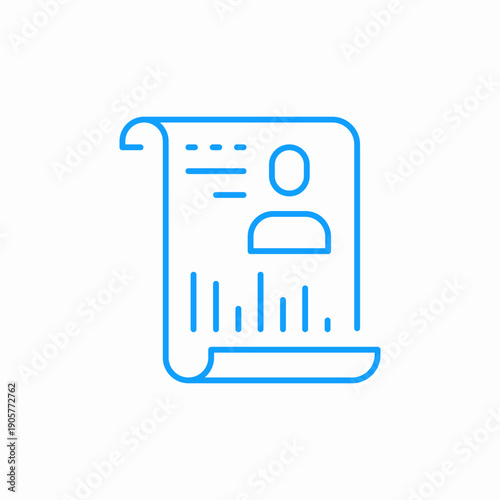 personal data sheet icon sign vector