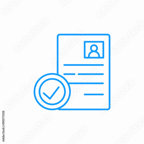 resume verification approval icon sign vector