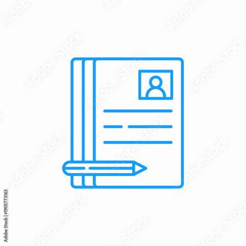 resume writing application icon sign vector