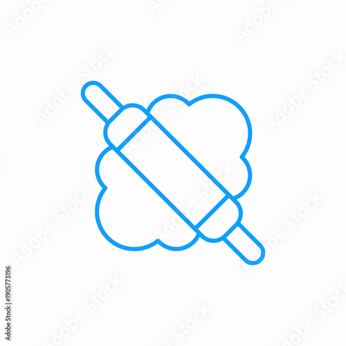 rolling pin dough icon sign vector