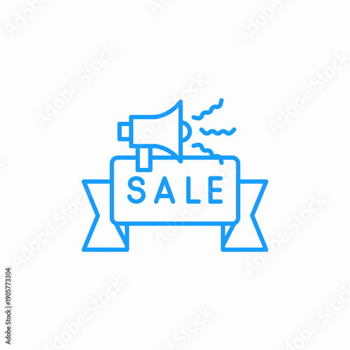 Obraz na plátne sale megaphone banner icon sign vector