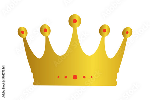 vector illustration: golden royal crown isolated on white or transparent png
